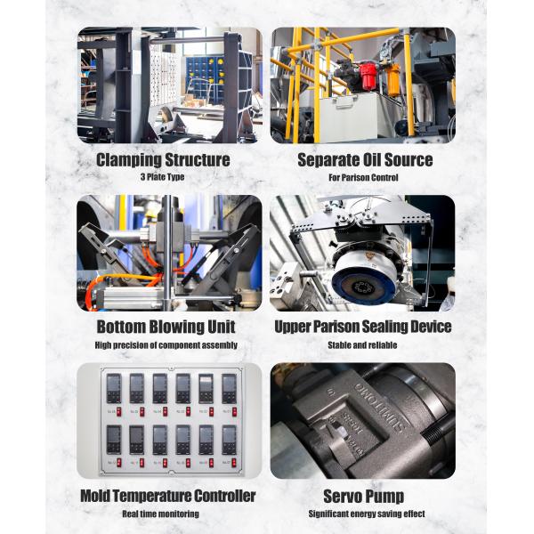Machine de moulage par soufflage par extrusion-soufflage de réservoir IBC EBM 1000L 550KG/heure