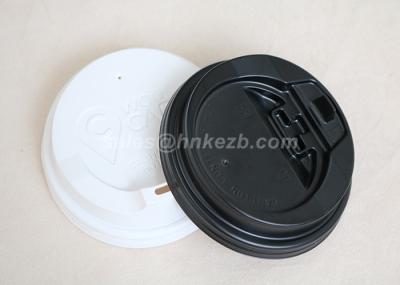 PS Material Disposable Paper Cup Lid , Coffee Cup Covers For Hot Beverage Cup