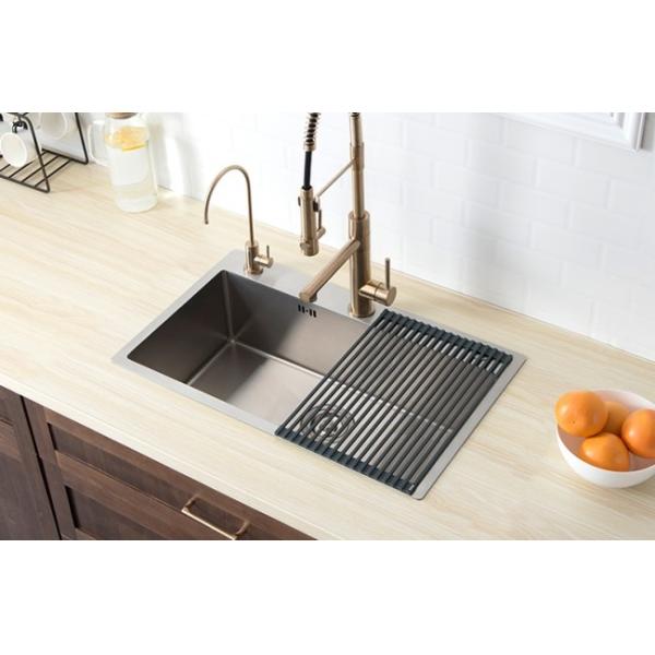 Topmount Stainless Steel Kitchen Sink Brushed Single Bowl 16 Gauge 35x45