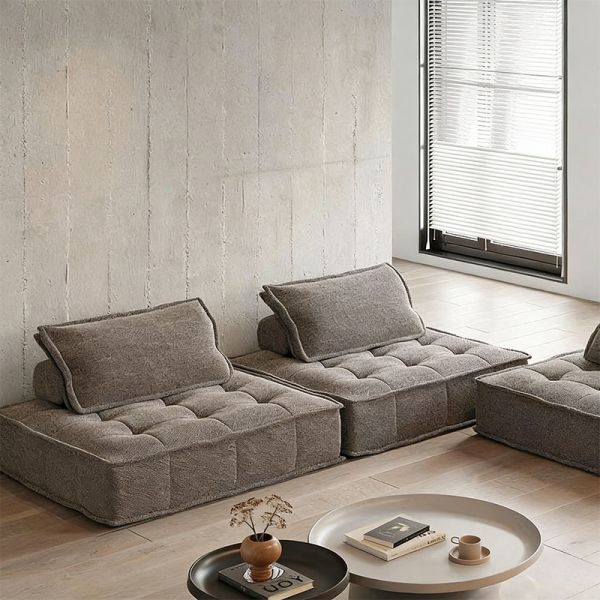 Modern Lazy Home Compressed Sofa Single Fabric Sponge Compressed Sofa Modern