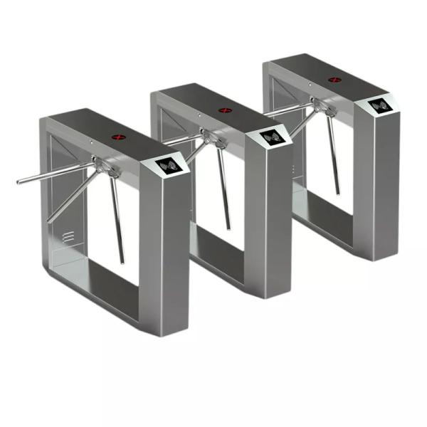 24V Solenoid Semi Auto Tripod Turnstile 304 Stainless Steel Housing Access Control Barrier