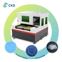 Máquina de corte de vidro irregular de 2 cabeças / máquina de corte a laser de vidro óptico com sistema de controlo HTI