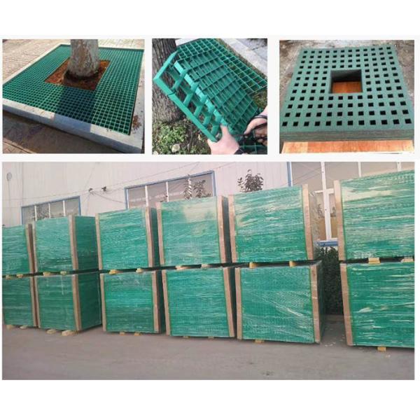 Sidewalks Fiberglass Grating Tree Cover Rectangular And Square Shape Density Tree Grate