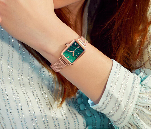 Reloj de moda para mujer del cajero automático elegante 3 con la banda de Exchangable