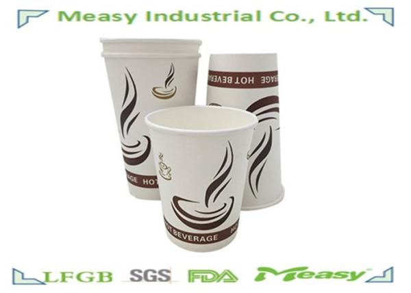 16Oz Disposable Hot Paper Cups Healthy Ink Printed 80*56*92 mm