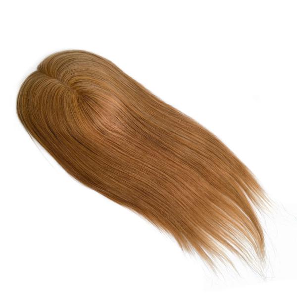 High Density European Free Part Silk Top Base 1B Real Remy Raw Hair Toupee Wig Pieces Toppers for Women