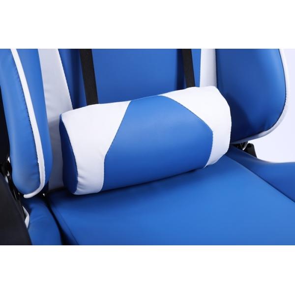 Blue Ergonomic Gaming Swivel Chairs  0.169CBM Revolving Chair Back Support  Aluminium Base