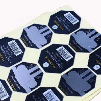 Etiqueta de Customized Electrical Warning do fabricante que imprime o rolo da etiqueta da etiqueta do bopp do pvc pp do animal de estimação
