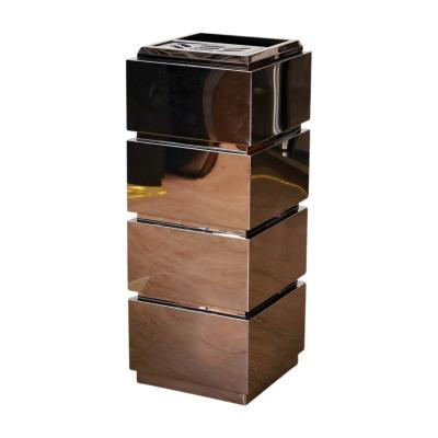 Square Hotel Waste Bin Customized Trash Can Pressing Type Eco Friendly
