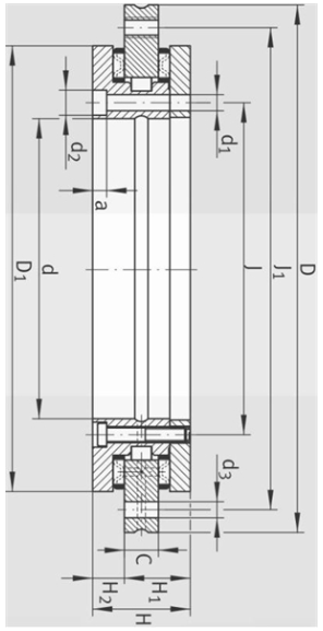 Double Direction YRTCMA180-XL , YRTCMA180-XL Thrust Roller Slewing Bearing Axial/Radial