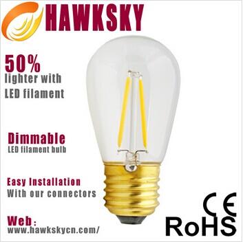 China Supplier CE ROHS Certification E27/E26 G45 Led Light Filament