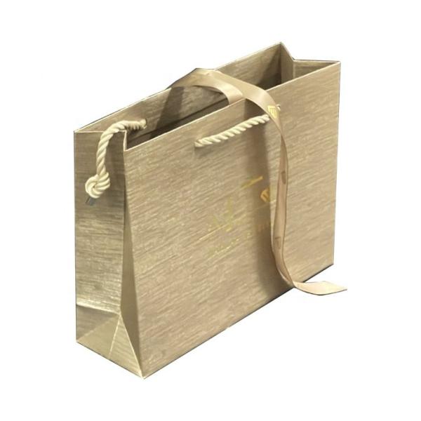 Min Qty 500 Customized Luxury Jewelry Paper bags made with Paper in Paper