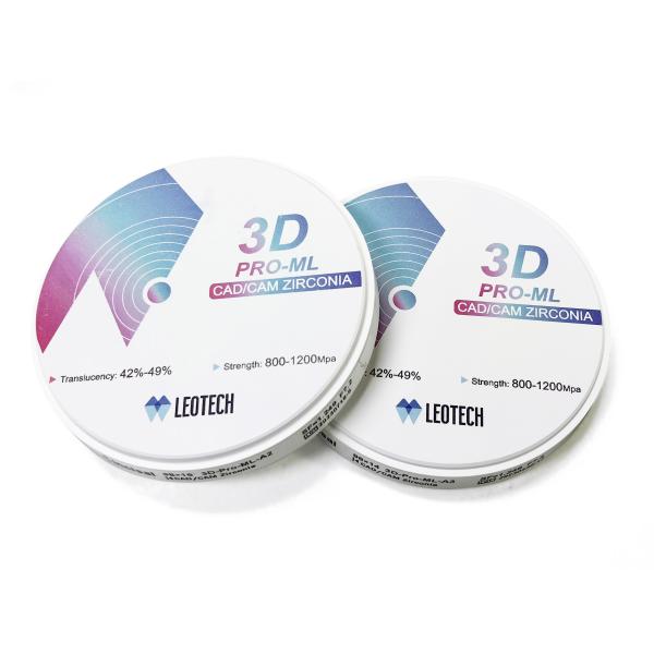 Disque de zirconia dentaire translucide de 42 à 49%