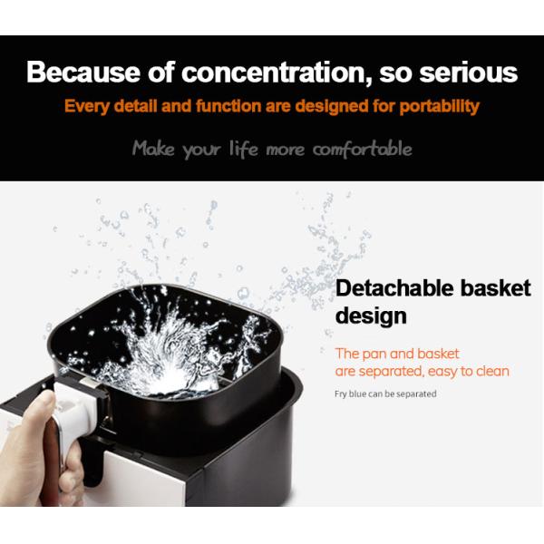 Household Smart Air Fryers 3L 1400W Touch Screen Multi Function 0-30min