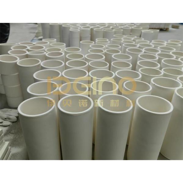 Bending Ceramic Sleeve Lined Pipe One Piece Alumina Ceramic Tube