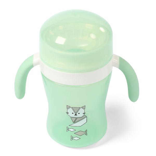 360 degrés de formation non déversement tasses d'alimentation pour nourrissons avec poignée OEM tasse à sippy à débit lent