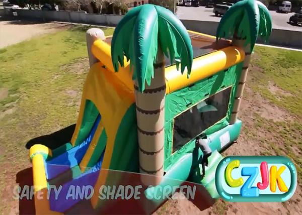Jungle Green Tree Inflatable Obstacle Course 4Mx 6M X 4M 3 Years Warrenty