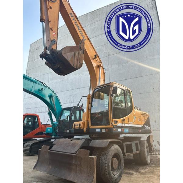 210W-9 Классический Hyundai использованный колесный экскаватор оригинальный из Японии 21тонный колесный экскаватор