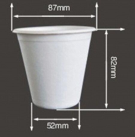 BIO-DEGRADABLE BAGASSE CUP, GOOD SUBSTITUTE OF PAPER AND PLASTIC CUPS, FOR HOT OR COLD BEVERAGES, CAN FIT WITH LID/COVER