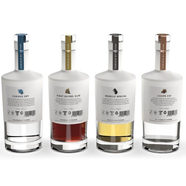 750ml  PISCO BOTTLE WITH FROSTED AND WINDOW
