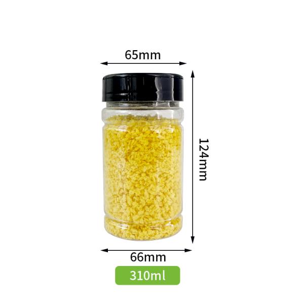 Clear PET Bottle BBQ Condiment Seasoning Plastic Salt Shakers Jar PET Spice Bottles Dry Food