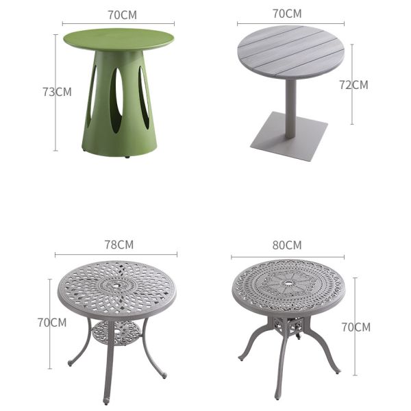 Aluminum Metal Patio Terrace Balcony Leisure Chair and Table Set Outdoor Armchairs