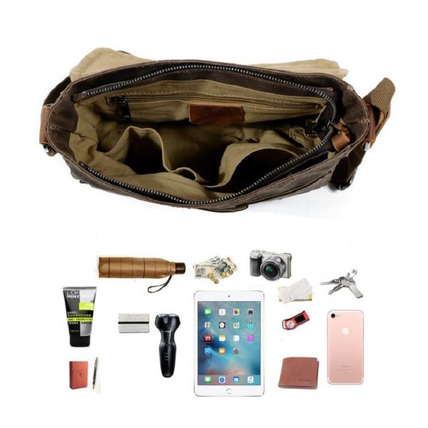 Brown Waterproof Luxury Leather Laptop Briefcase Mens With Handle