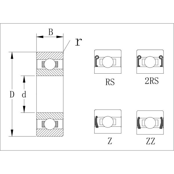 High Speed Precision Deep Groove Ball Bearings 6703 2rs 6703 Rs 6703zz 17*23*4mm