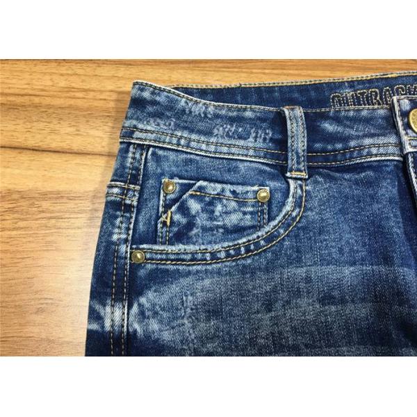 Pencil Skirt Ladies Strench Ladies Denim Jeans Mottle Wash Rip And Repair