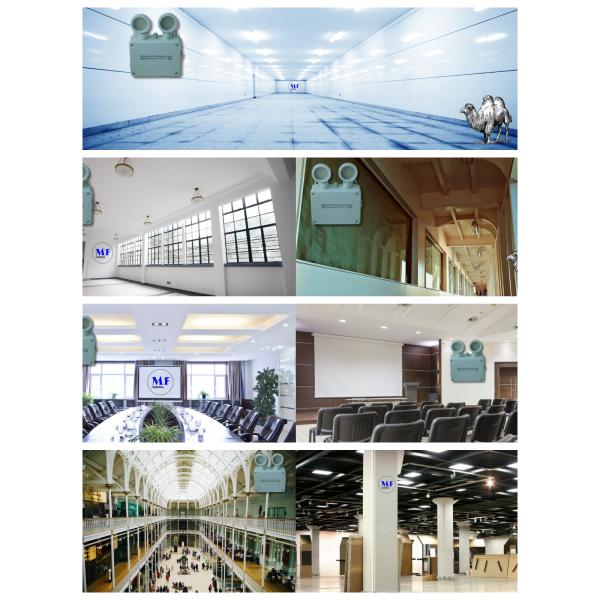 IP65 6000K Waterproof ABS Double Heads Emergency Light for Shoppingmall Airport Factory