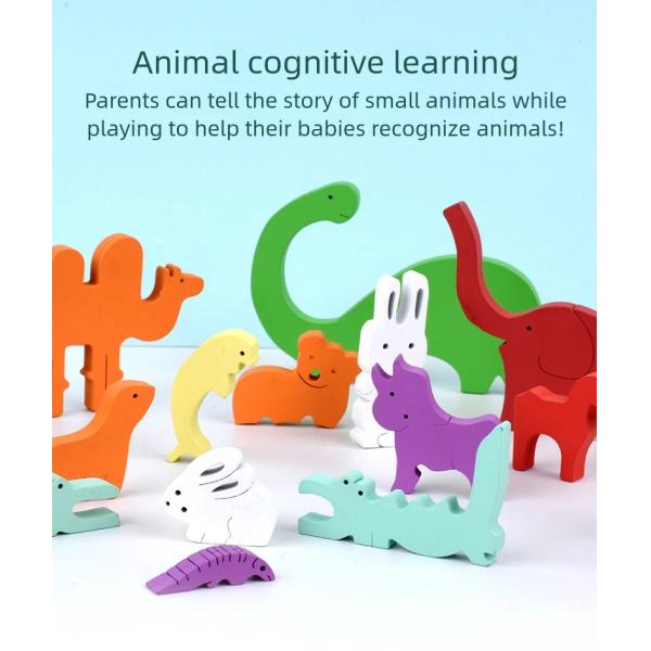 Children Learning Games Developing Kids Toddler Gifts Montessori Jigsaw Big Crazy Animal Puzzle Toys