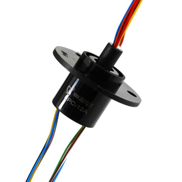 Anillos de deslizamiento de cápsula 240 VAC 12 circuitos 2A 300 Rpm Velocidad de rotación