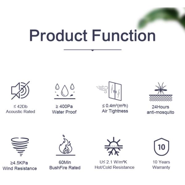 Insulated Aluminum Framed Door Patio Accordion Folding Glass 10mm thickness