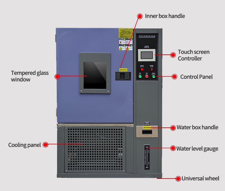 Высокие камеры теста температуры 6KW с OEM регулятора сенсорного экрана