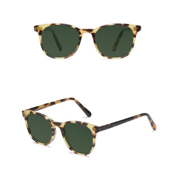 Vintage Acetate Sunglasses for Men Women Classic Retro Designer Style with Handmade Acetate 100% UV 400 Protection