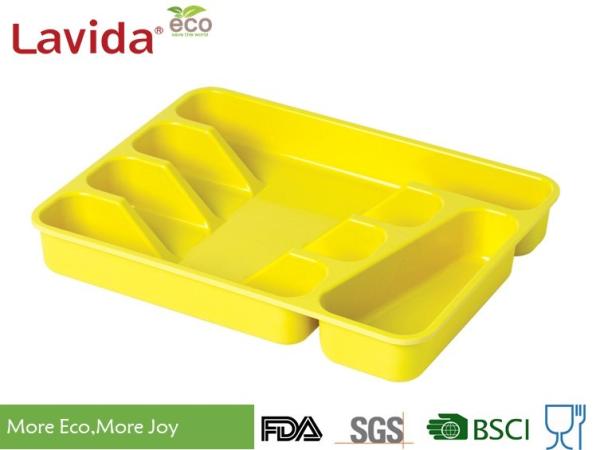 Solid color Food Grade Durable Biodegradable Bamboo Fiber Tray Flatware Tray Melamine Fork Knife Spoon Chopstick case