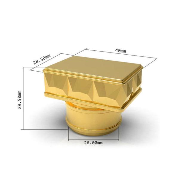 Gold Plated Surface Luxury High-End Good Sealing OEM Perfume Cap Custom Logo