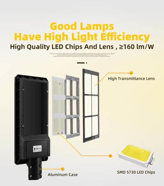 120W BST-AIO-1 Solar Street Light with 730*251*55mm Lamp Size from