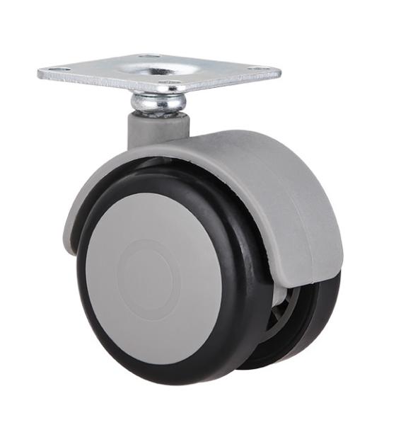 3 Inch M10 Threaded Stem Caster Wheels , TPR Locking Caster Wheels For Chair Kitchen