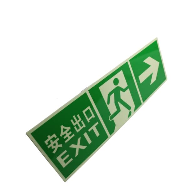 Rectangle Subway Photoluminescent Signage Fire Evacuation Door Signs