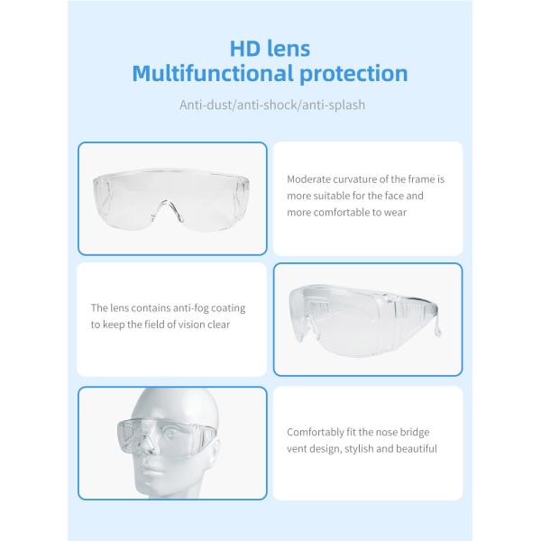 Anti Splash Safety Medical Protective Goggle 38g Breathable