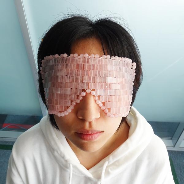 Rose Quartz Eye Mask Natural Remedy for Better Sleep and Relief of Eye Fatigue