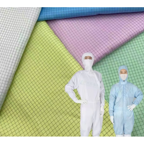 ESD Anti-static Twill Fabric (98% Polyester + 2% Conductive Fiber) – Ideal for Cleanroom and Dust-proof Garments