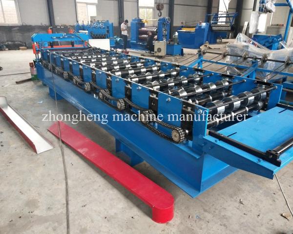 Aluminum Trapezoid Roll Forming Machine For Roof Panel 8-15m/Min