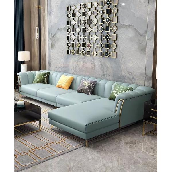 Canto nórdico luxuoso Sofa Hotel Home Modern de pano em forma de L