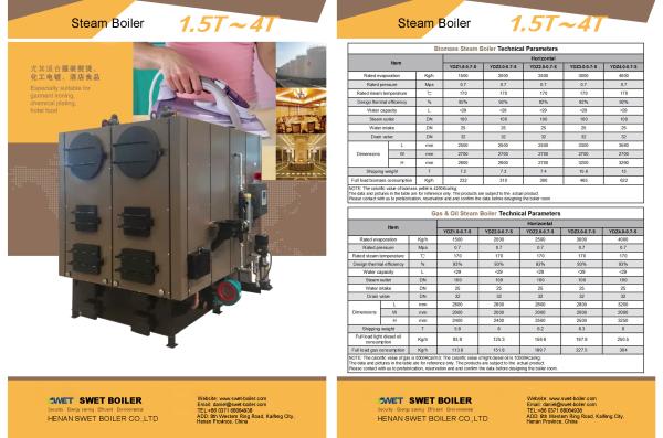 400kg / H Industrial Steam Boiler , 0.7Mpa Steam Gas Boiler High Efficiency
