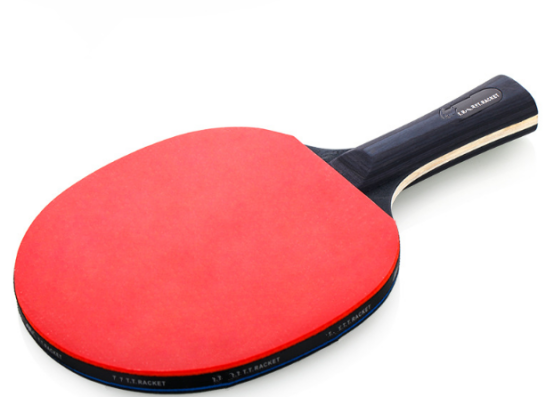 6.4mm Thickness Poplar Wood Table Tennis Set Winter Olympic 3 Star Black Straight Handle