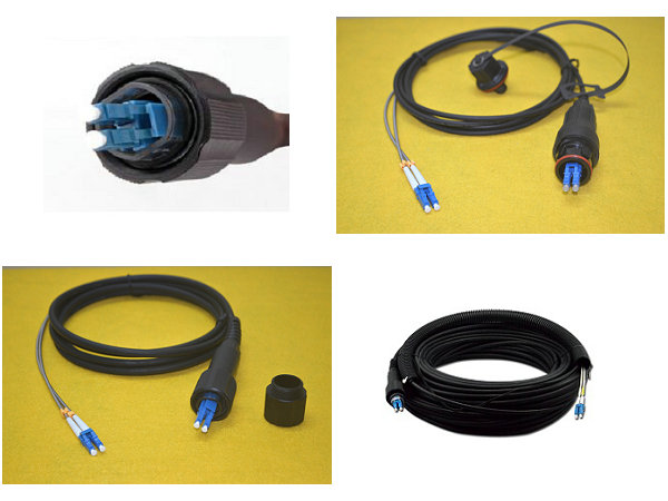 ODLC Fiber Patch Cord Armoured GYFJH 2 Core Fiber Optic Cable with Pulling Eye