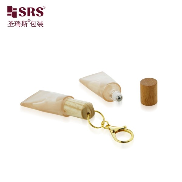 GB3-10ml Wholesale Beige Gradient Glass Tubes With Metal Roller Ball For Eye Oil Hand Oil Cosmetic Packaging