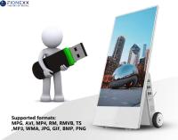 IP65 Cartão Digital de 43 polegadas de bateria